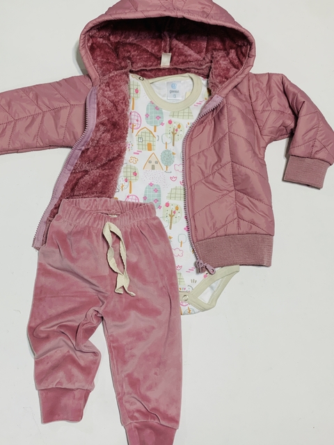 Campera TOY forrada en piel rosa - comprar online