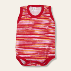 Body S/M rayado Lena rojo