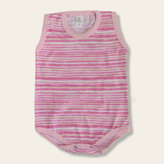Body S/M rayado Lena rosa