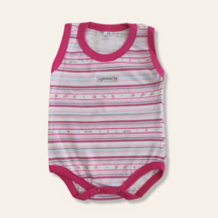 Body S/M rayado Eva fucsia