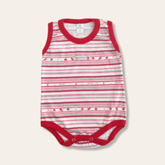 Body S/M rayado Eva rojo