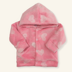 Campera piel corazones