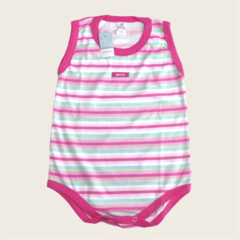 Body S/M rayado fucsia