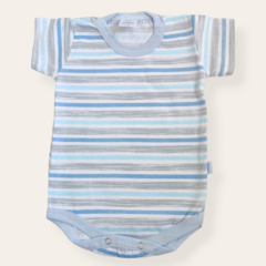 Body Rayado Leo celeste