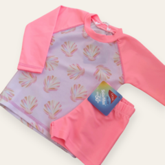 Remera UV50 OSTRAS coral - comprar online