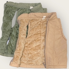 Chaleco RUSIA forrado en piel verde - tienda online
