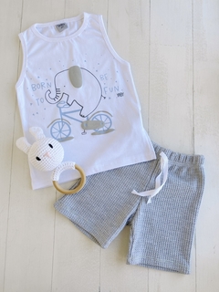Conjunto bicicleta blanco