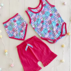 Trio con bandana fucsia - comprar online