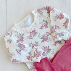 Buzo frisa con lycra flores en internet