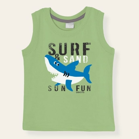 Musculosa surf verde