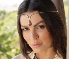 Headpiece Isis ametista ouro na internet