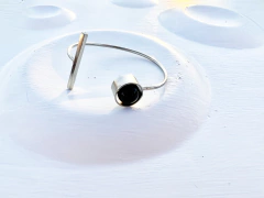 bracelete Journey de turmalina no banho de prata clara