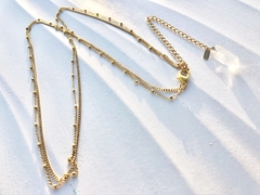 belly chain Ibiza de cristal no banho de ouro