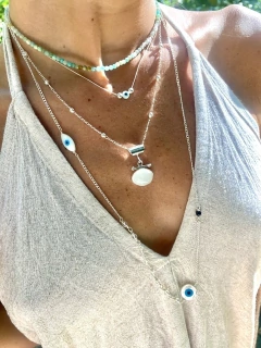 Chocker Caraíva Amazonita de prata 2