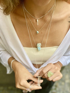 colar Sea de larimar em prata 925 3