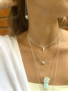 colar Sea de larimar em prata 925 4