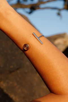 bracelete Journey de turmalina no banho de prata 2