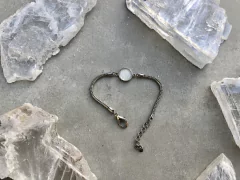 pulseira Sal Grosso no banho de prata clara
