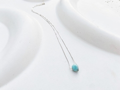 colar Sea de larimar em prata 925