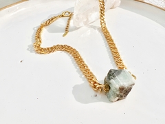 Chocker Mykonos amazonita ouro