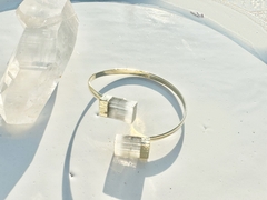 bracelete Zee de selenita no banho de ouro 2