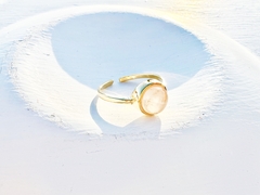 Anel Uno Quartzo Rosa Ouro - comprar online