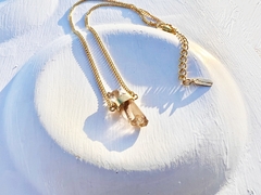Colar Minimal Quartzo-fumê ouro