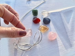 colar Equilíbrio 7 chakras no banho de prata 4
