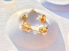 pulseira Eleva de cristal no banho de ouro