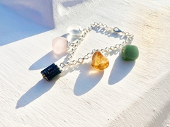 pulseira Amuleto no banho de prata 