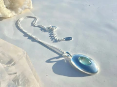 Colar Milos Ágata azul-céu