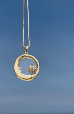 colar Yin de cristal no banho de ouro 5