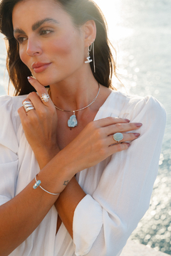 Chocker Eva Larimar - MIMPPY - Jóias em Prata e Semijóias | Acessórios Femininos com Cristal e Pedras Naturais