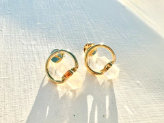 Brinco Vienna Cristal Ouro