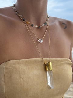 Chocker Nalu Cristal e Quartzo verde ouro | edição limitada - comprar online