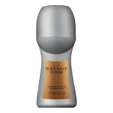 Desodorante Roll-On Black Suede Intense Masculino Avon