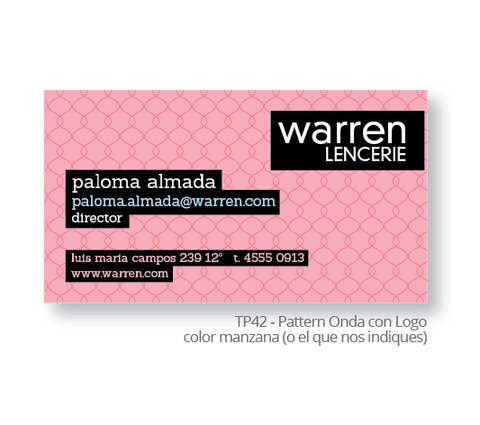Pattern Onda Con Logo - Tarjetas Personales - comprar online