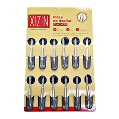 Pinzas para depilar cejas de acero cromada punta dorada Xzn - comprar online