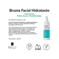Bruma Facial Hidratante Hialuronico Vegan 200ml Biobellus - comprar online