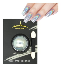 Polvo Holografico Plata Decoracion Uñas Nail Art + Aplicador