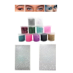 Party Box Bar Kit Glitter Gel + Strass Autoadhesivo Makeup - comprar online