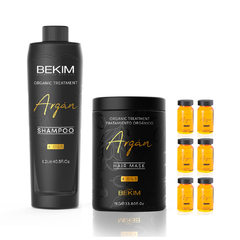 Bekim Argan Shampoo 1.2L + Mascara 1Kg + Ampollas Cab Seco