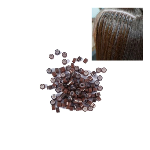 Microrings Marron Siliconados x100 Extensiones Y Cortinas - comprar online