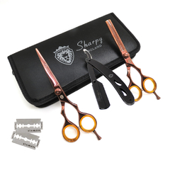 Kit Tijera Corte Pulir 5.5 + Navaja + Estuche #252 - Sharpy - comprar online