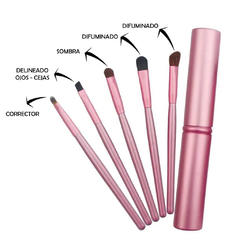Set 5 Pinceles Ojos Sombras Difuminado Corrector Maquillaje - BM Distribuidora