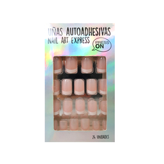 Uñas Press On Autoadhesivas Francesita Nude Thelma&Louise