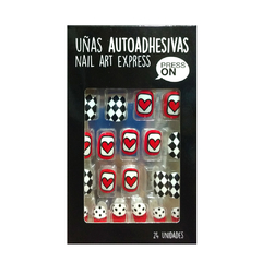 Uñas Press On Autoadhesivas Infantiles Rombos Thelma&Louise