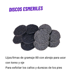 Kit Pedicuria Podologia Cuarzo Eje Discos Esmeril Separador