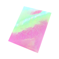 Sticker fuego llamas ROSA HOLOGRAFICO