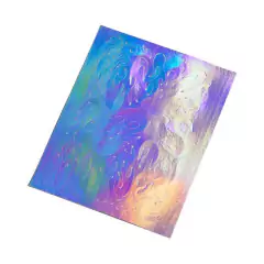 Sticker fuego llamas VIOLETA HOLOGRAFICO